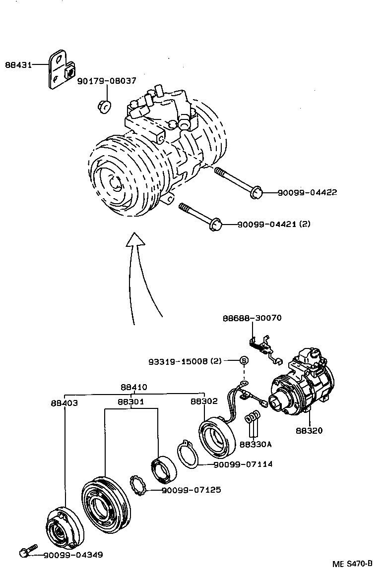 88320-3A070 COMPRESSOR ASSY, COOLER product image