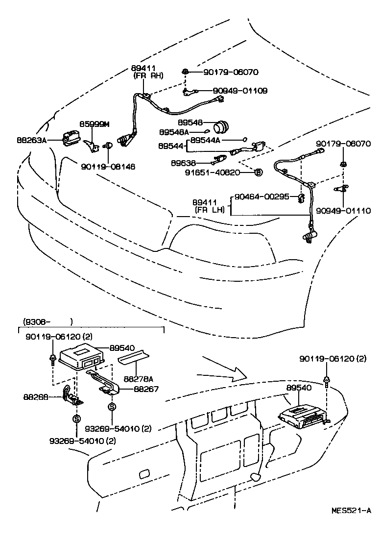 88268-30140 BRACKET, SKID CONTROL COMPUTER, NO.2 product image