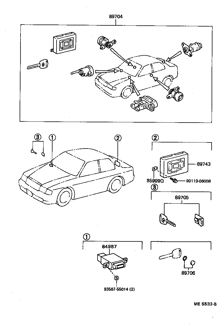 89705-30050 TRANSMITTER, DOOR CONTROL product image
