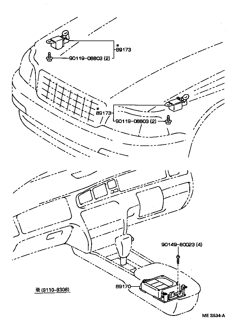 89170-30020 SENSOR ASSY, AIR BAG product image
