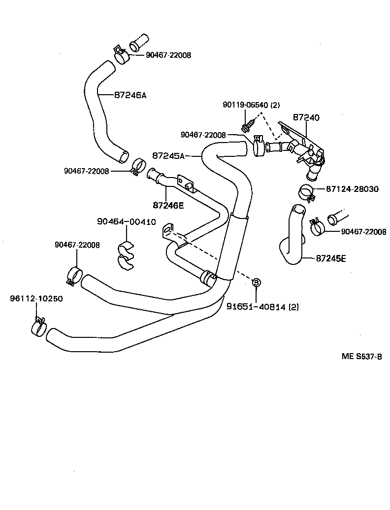 87240-30560 VALVE ASSY, HEATER WATER product image
