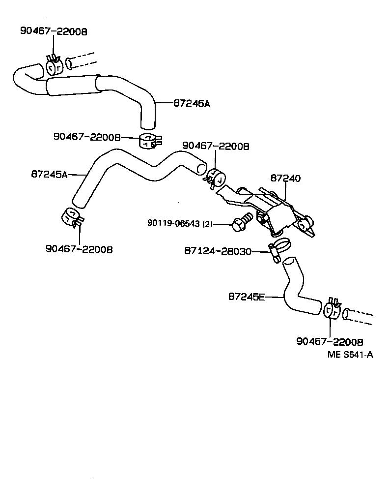 87240-30560 VALVE ASSY, HEATER WATER product image