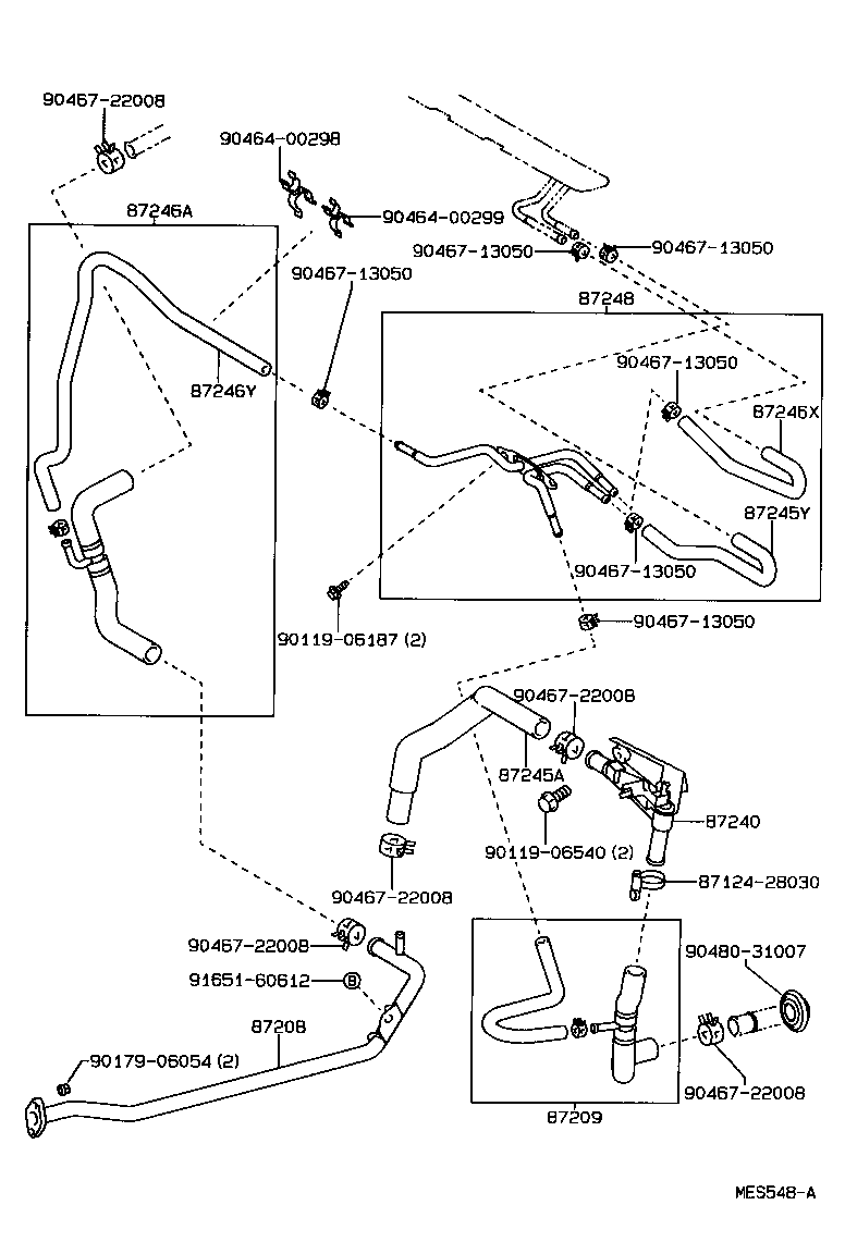 87245-3A251 HOSE, HEATER WATER, INLET A product image