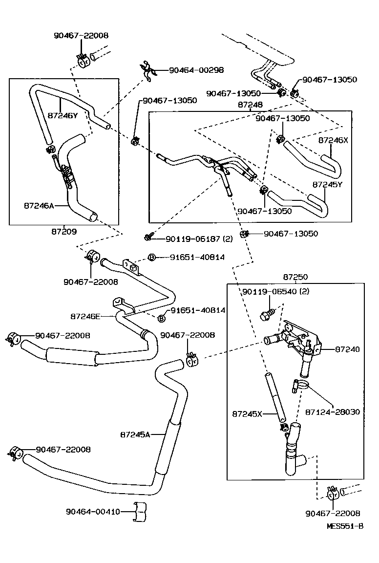 87245-3A251 HOSE, HEATER WATER, INLET A product image