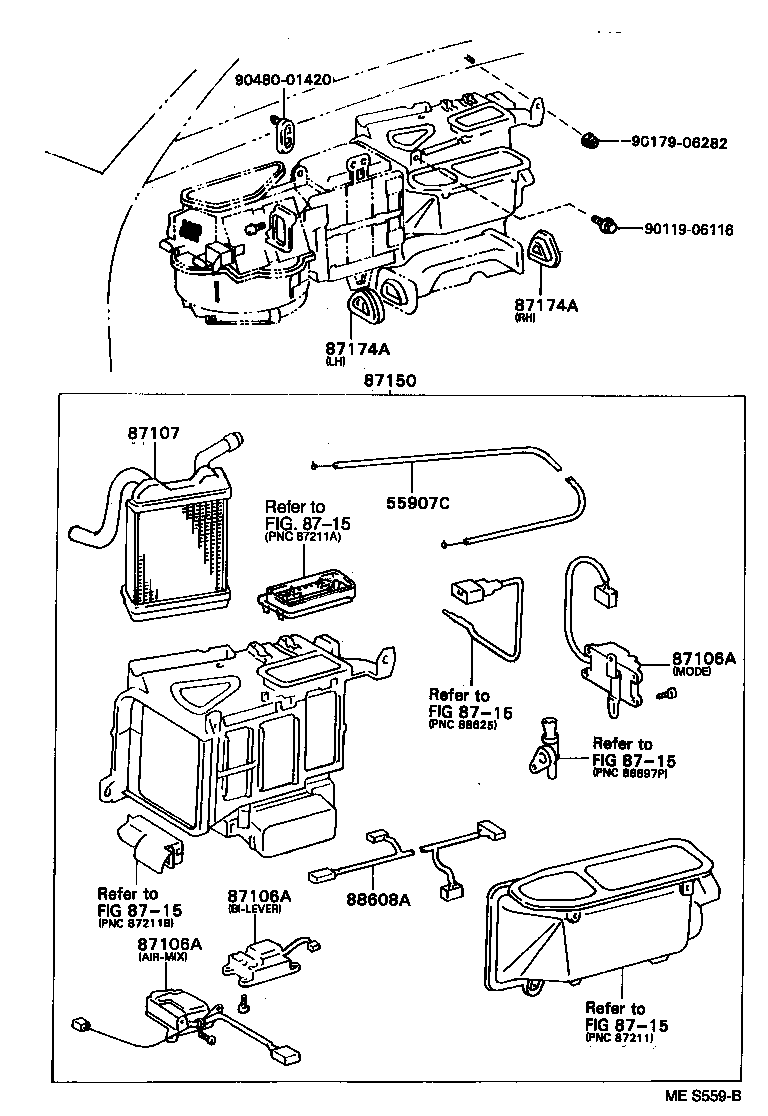 87150-30620 RADIATOR ASSY, HEATER product image