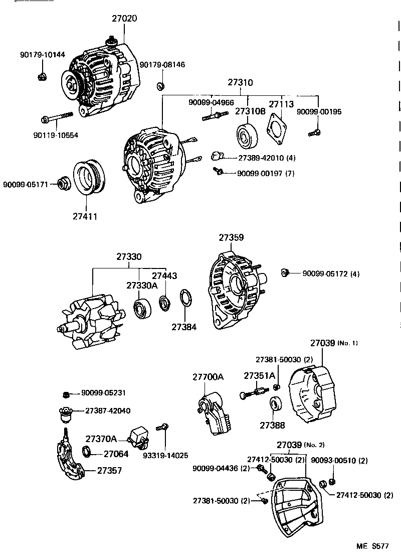 27060-46210 ALTERNATOR ASSY product image