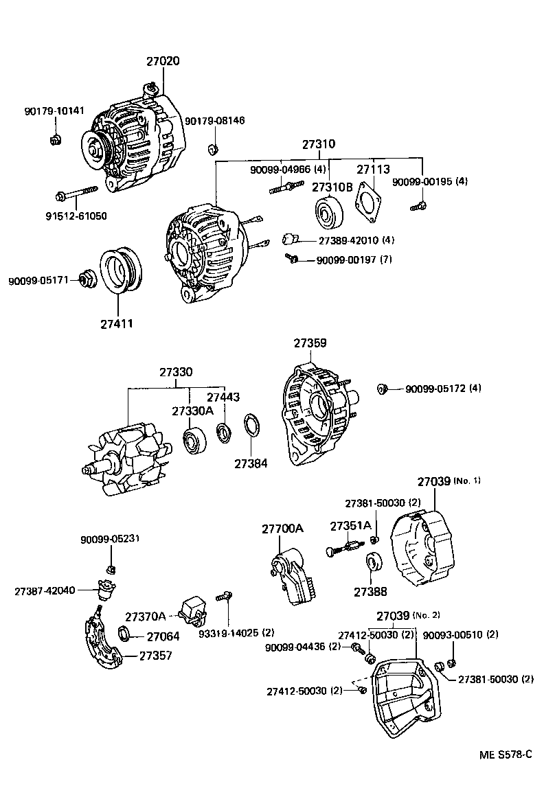 27060-46210 ALTERNATOR ASSY product image
