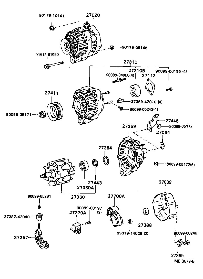 27060-46080 ALTERNATOR ASSY product image