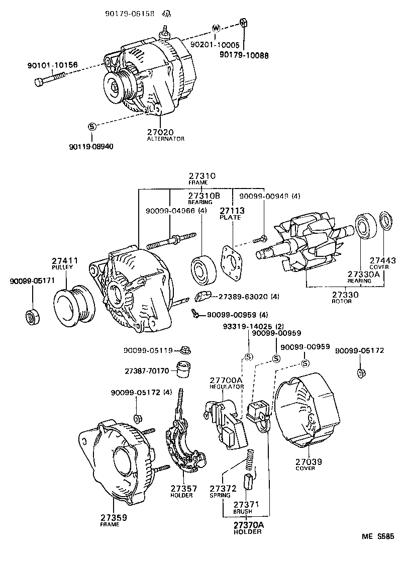 27037-46150 WIRE, ALTERNATOR LEAD product image