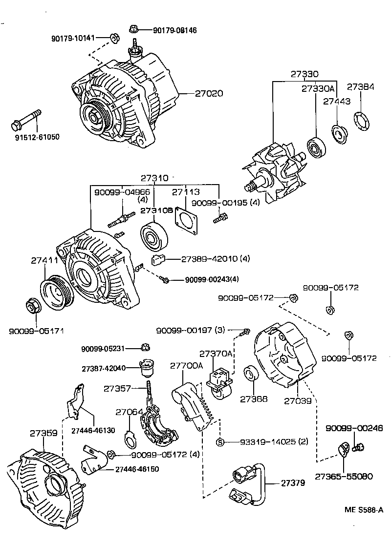 27060-46210 ALTERNATOR ASSY product image