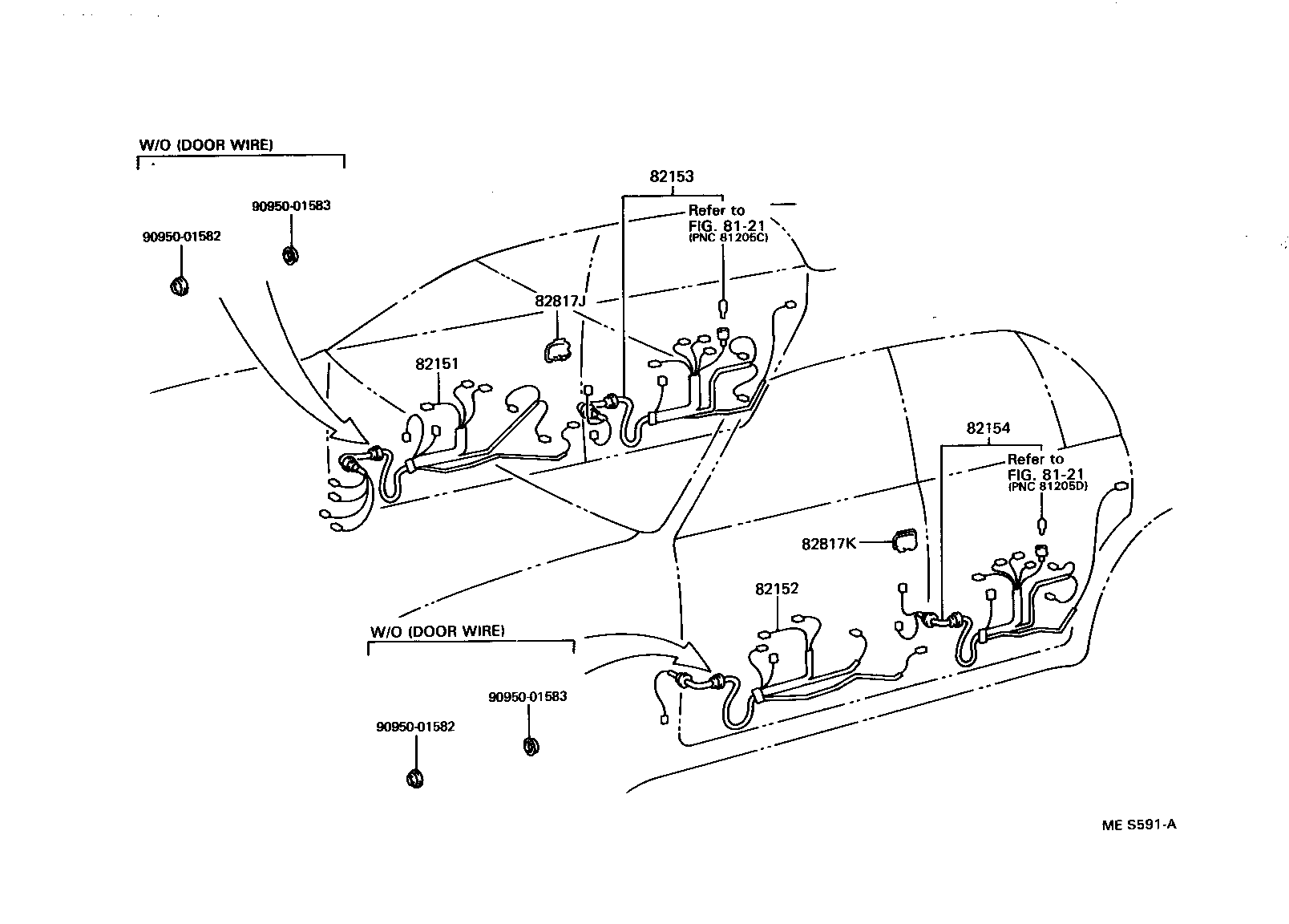 82122-30341 WIRE, ENGINE, NO.2 product image