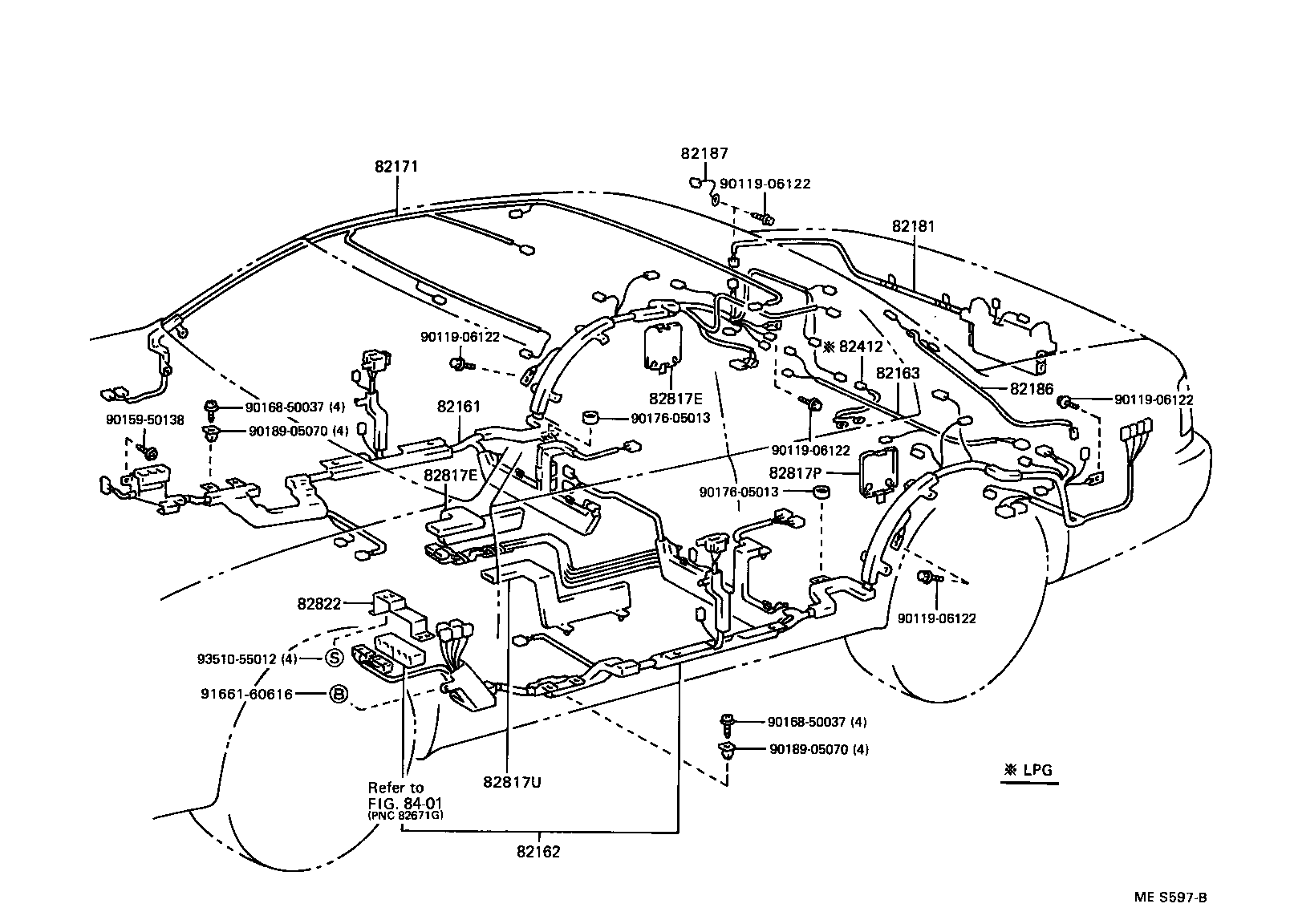 82122-30341 WIRE, ENGINE, NO.2 product image