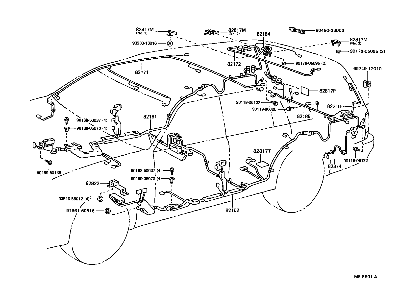 82122-30341 WIRE, ENGINE, NO.2 product image