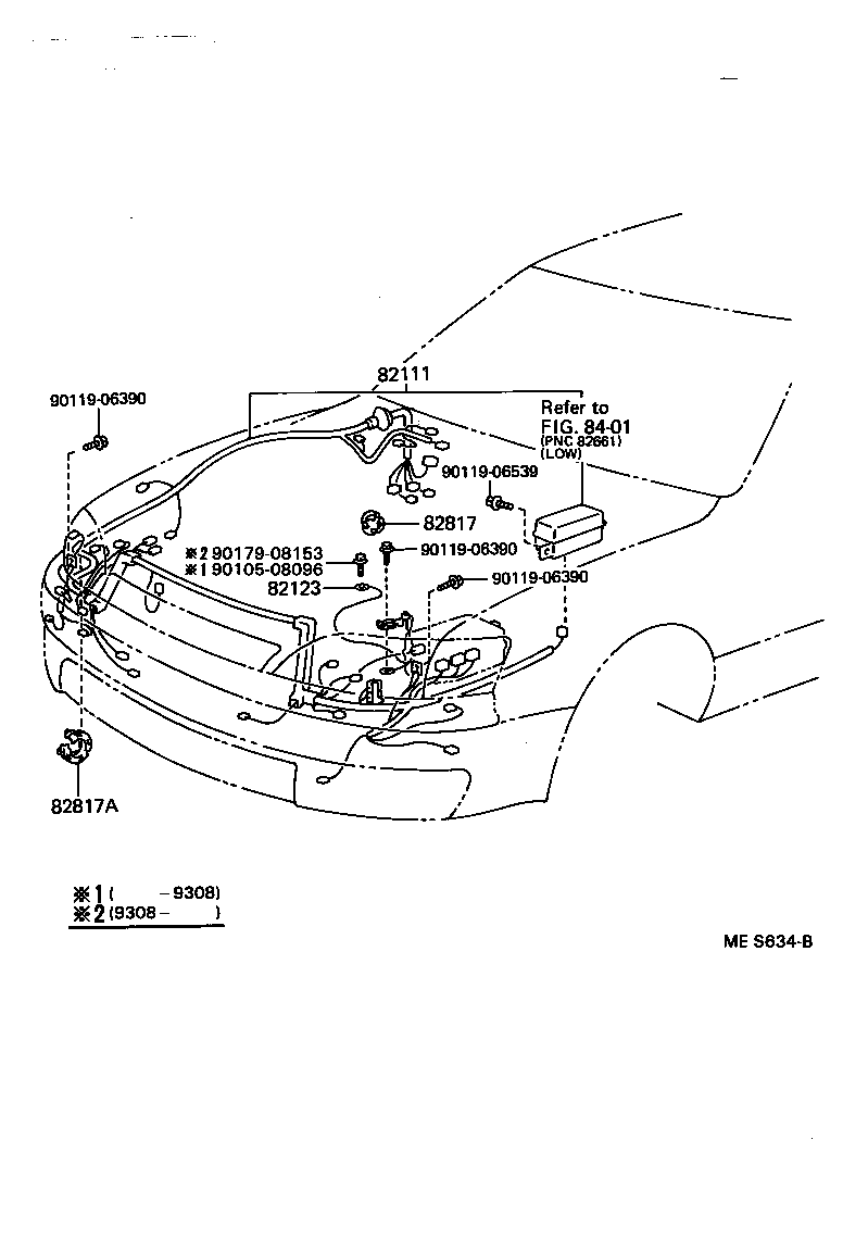 82142-33020 WIRE, INSTRUMENT PANEL, NO.2 product image