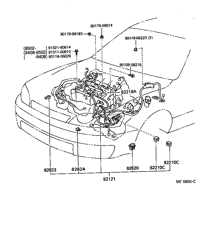 82142-33020 WIRE, INSTRUMENT PANEL, NO.2 product image
