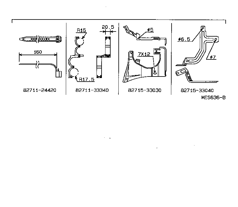 82142-33020 WIRE, INSTRUMENT PANEL, NO.2 product image
