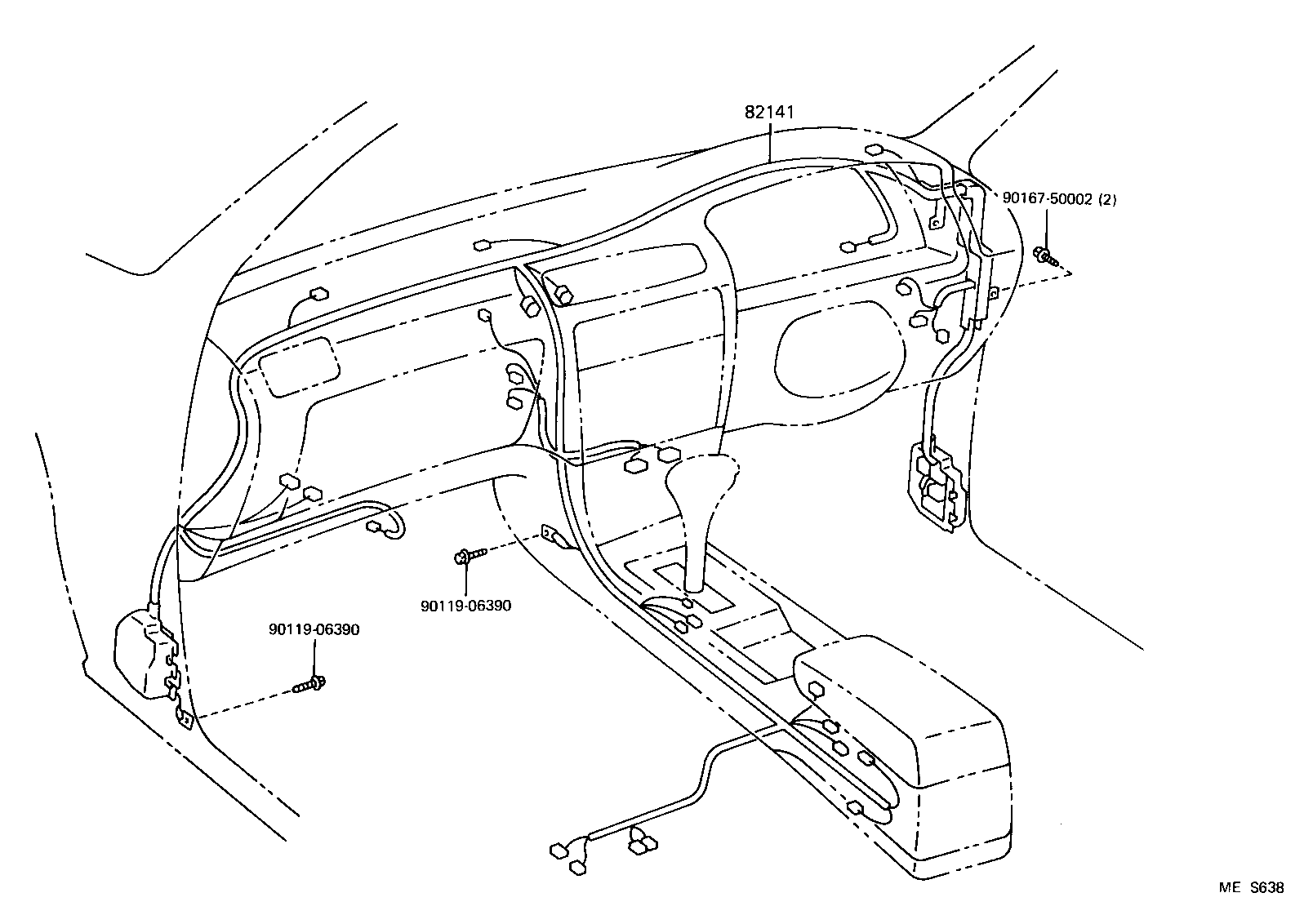 82142-33020 WIRE, INSTRUMENT PANEL, NO.2 product image