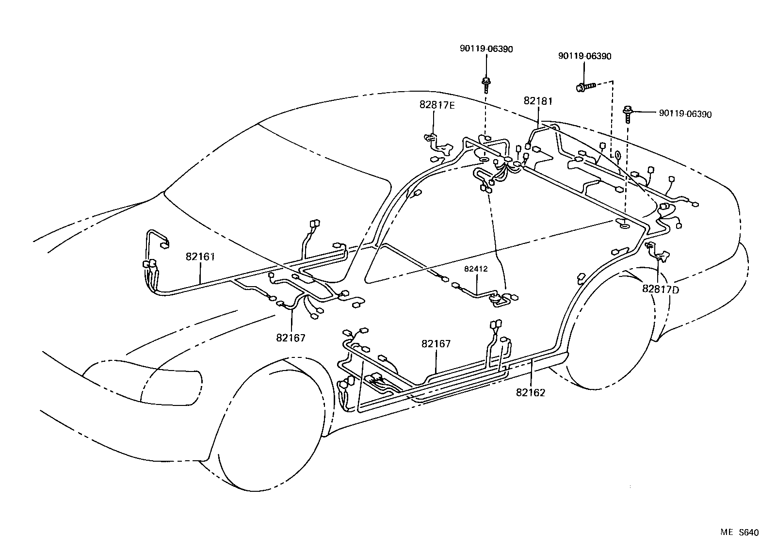 82142-33020 WIRE, INSTRUMENT PANEL, NO.2 product image