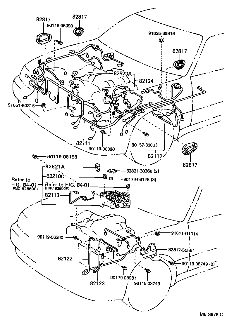 82124-30101 WIRE, ENGINE, NO.4 product image