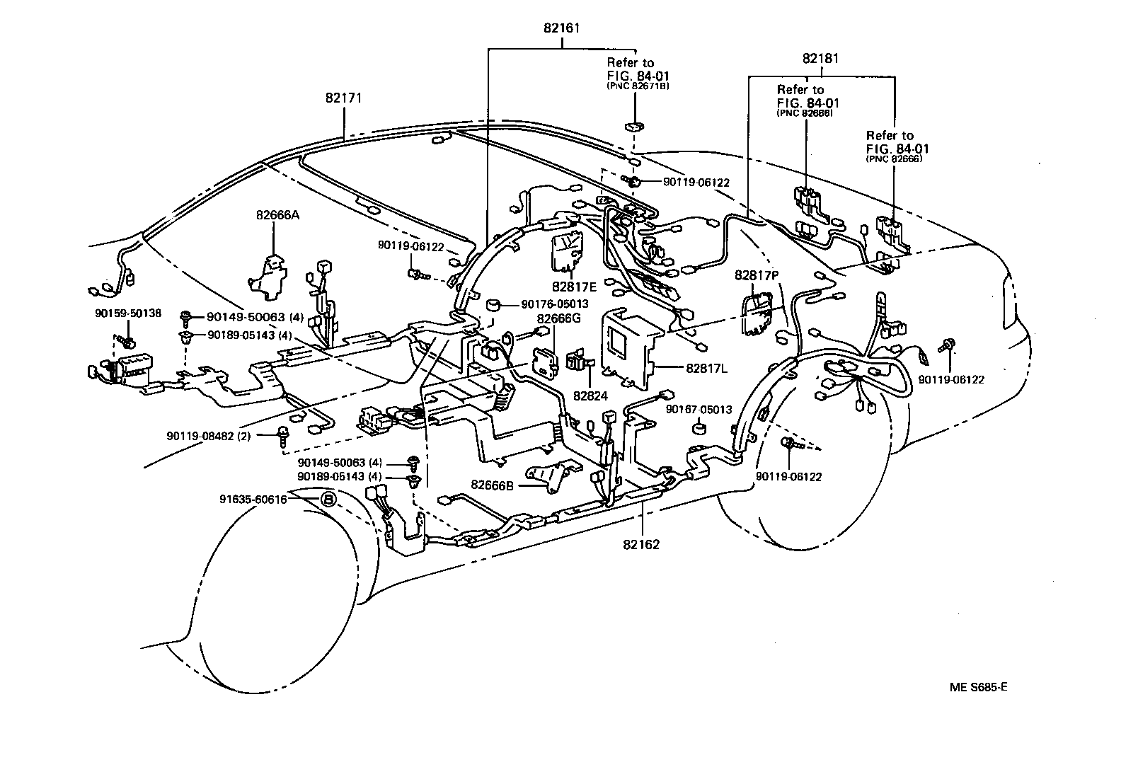 82124-30101 WIRE, ENGINE, NO.4 product image