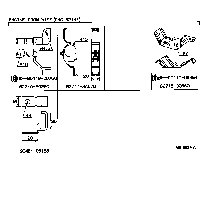 82124-30101 WIRE, ENGINE, NO.4 product image