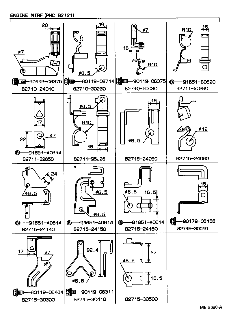 82124-30101 WIRE, ENGINE, NO.4 product image