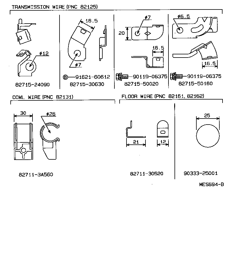 82124-30101 WIRE, ENGINE, NO.4 product image