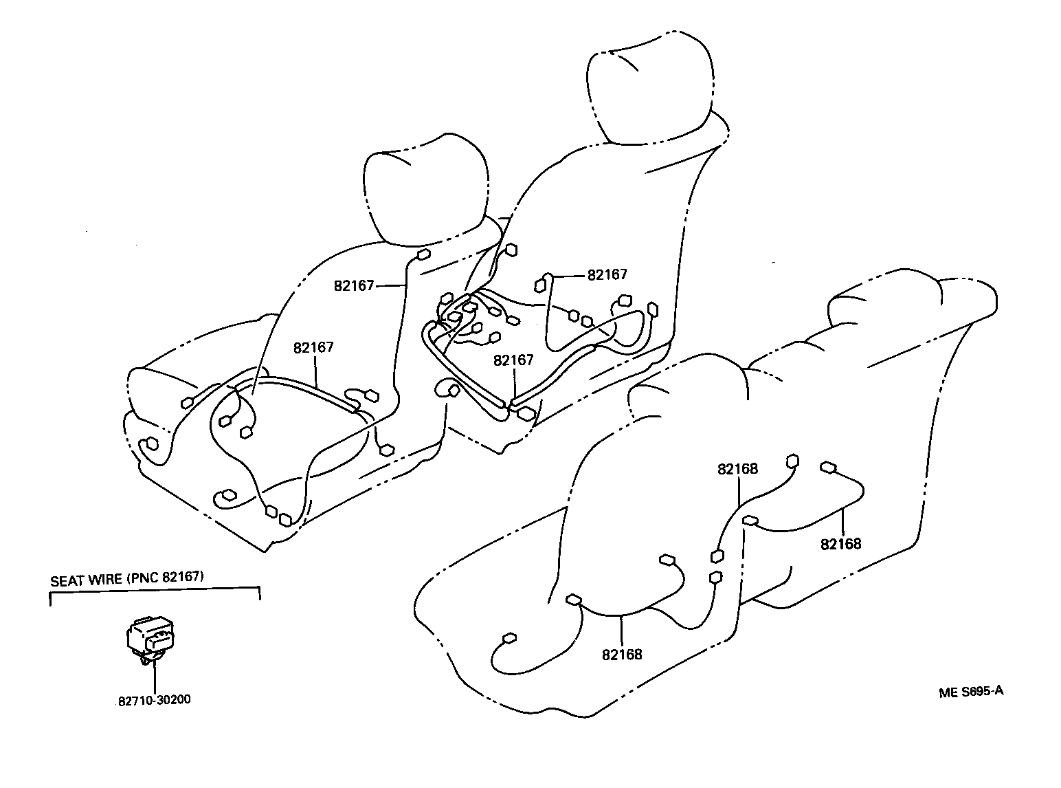 82124-30101 WIRE, ENGINE, NO.4 product image