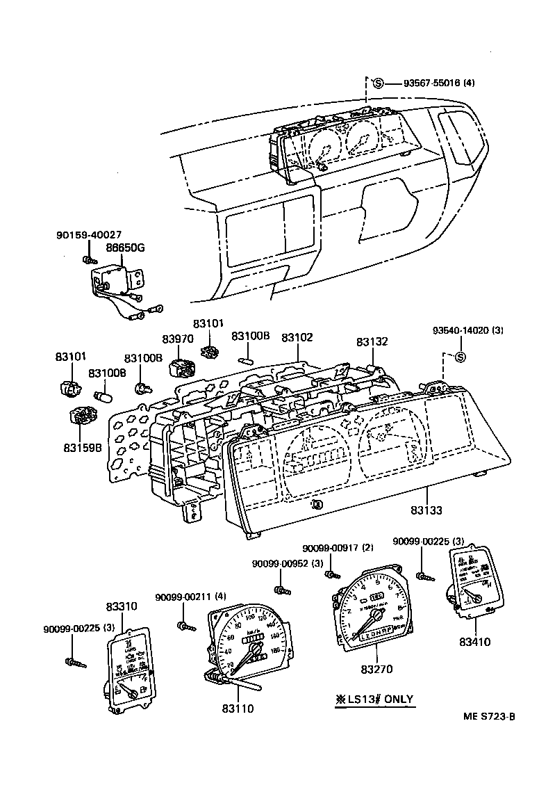 83132-30140 CASE, COMBINATION METER product image
