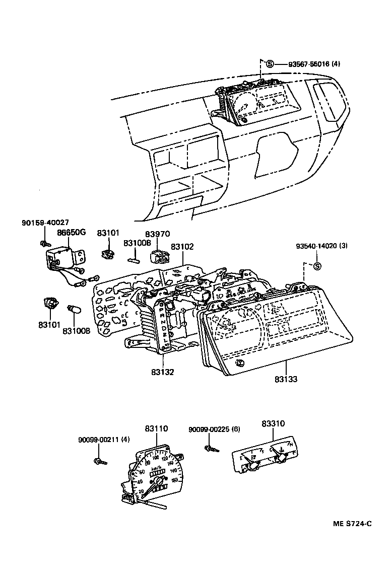 83132-30140 CASE, COMBINATION METER product image