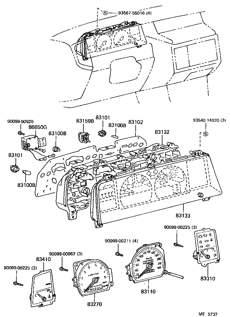 83132-30140 CASE, COMBINATION METER product image