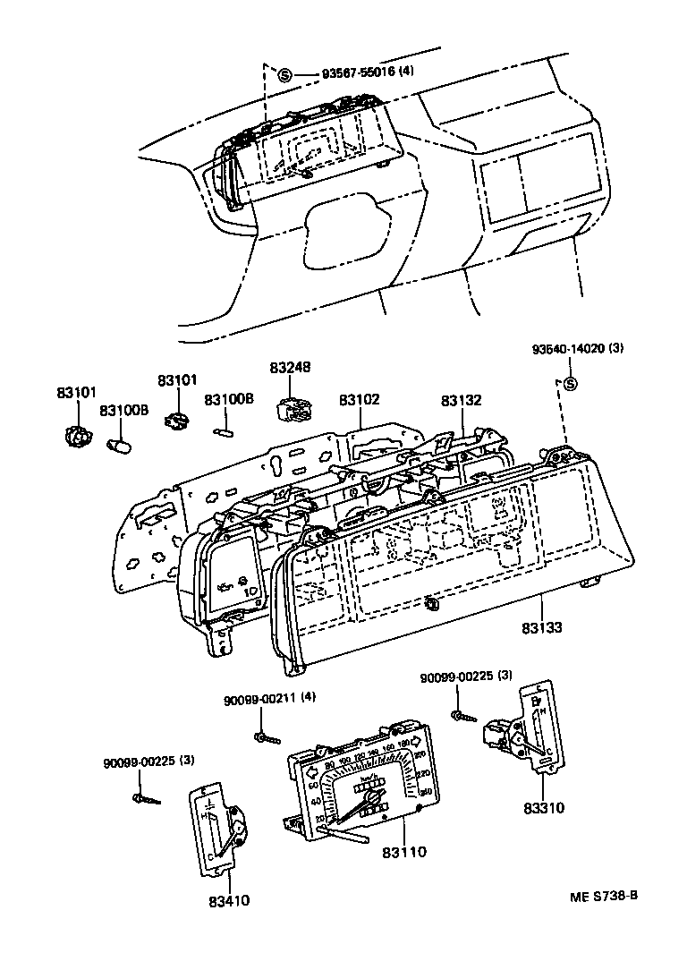 83132-30140 CASE, COMBINATION METER product image