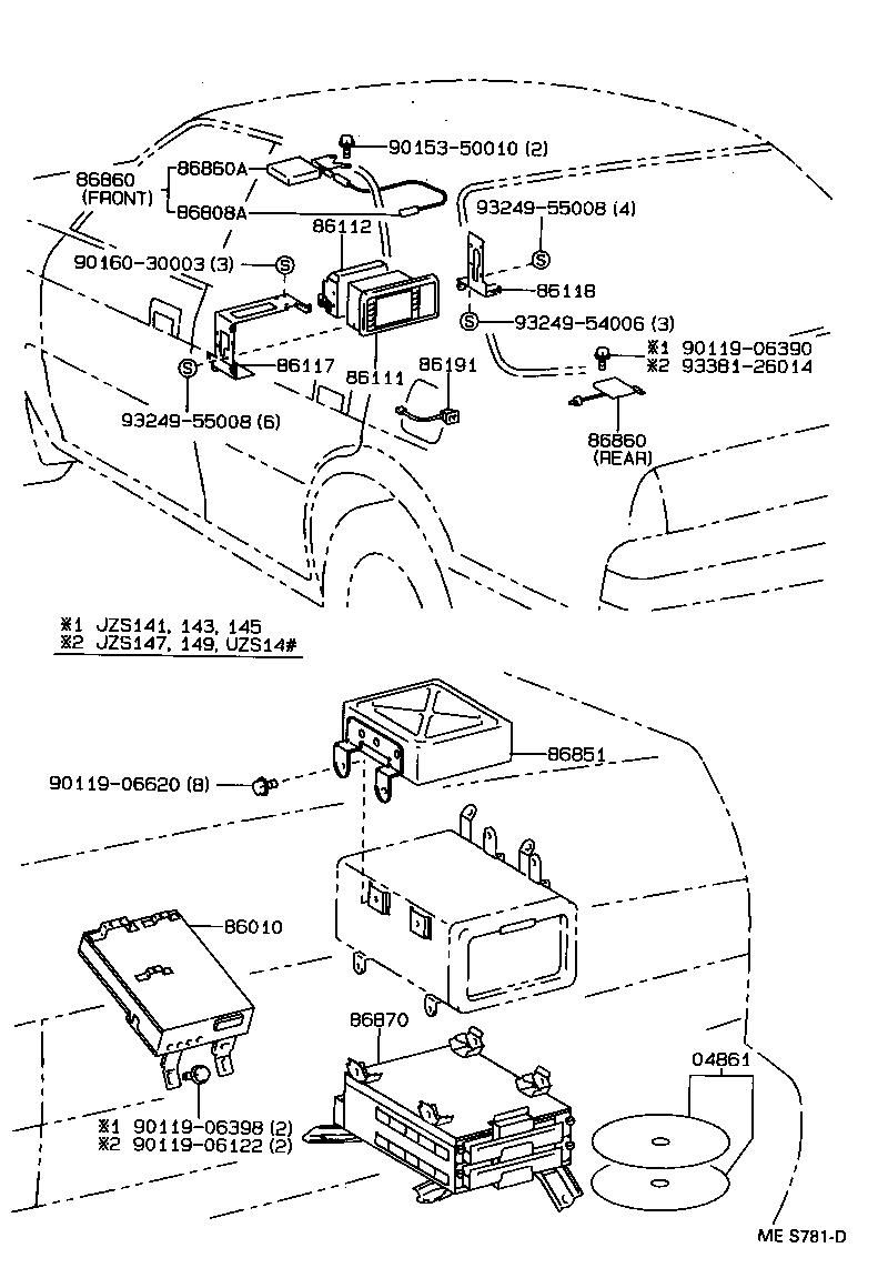 86117-30040 BRACKET, MULTI-DISPLAY CONTROLLER, A product image