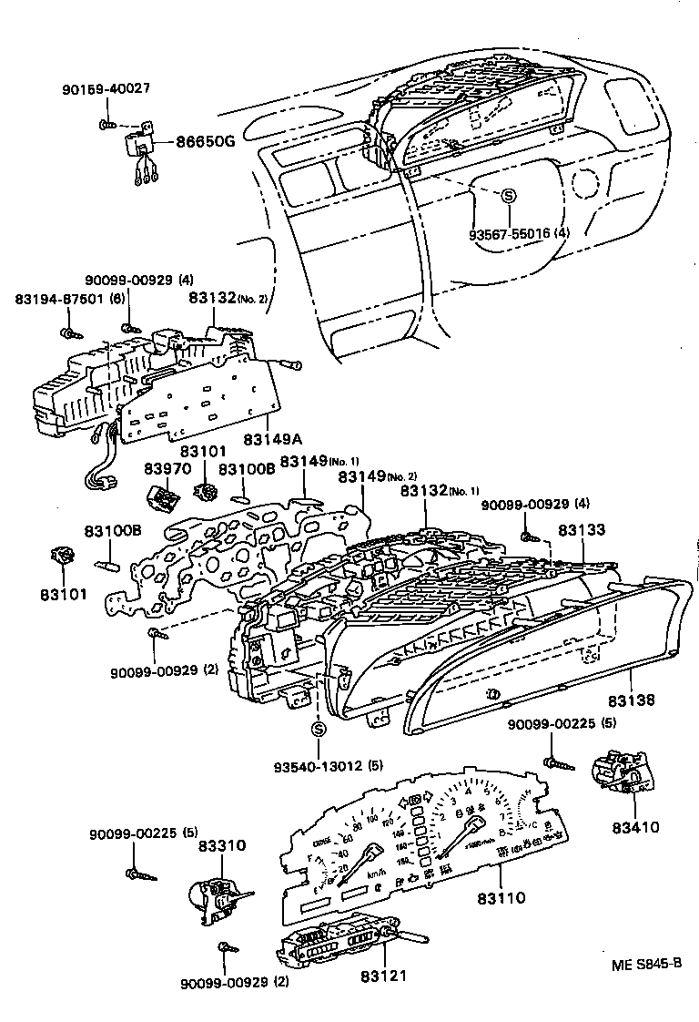 83132-3F330 CASE, COMBINATION METER product image