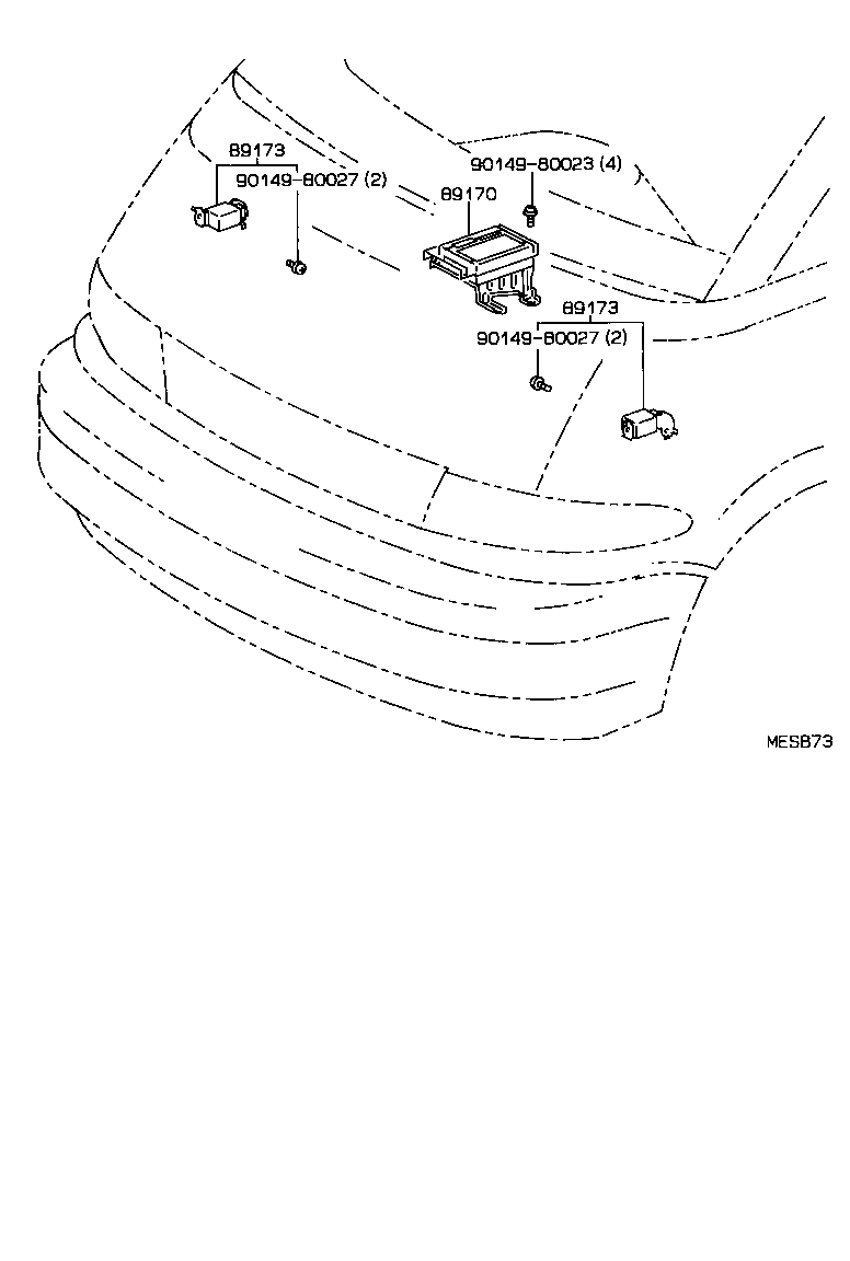 89170-28080 SENSOR ASSY, AIR BAG product image