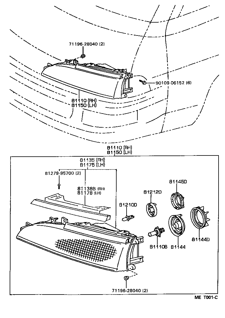 81150-28490 HEADLAMP ASSY, LH product image