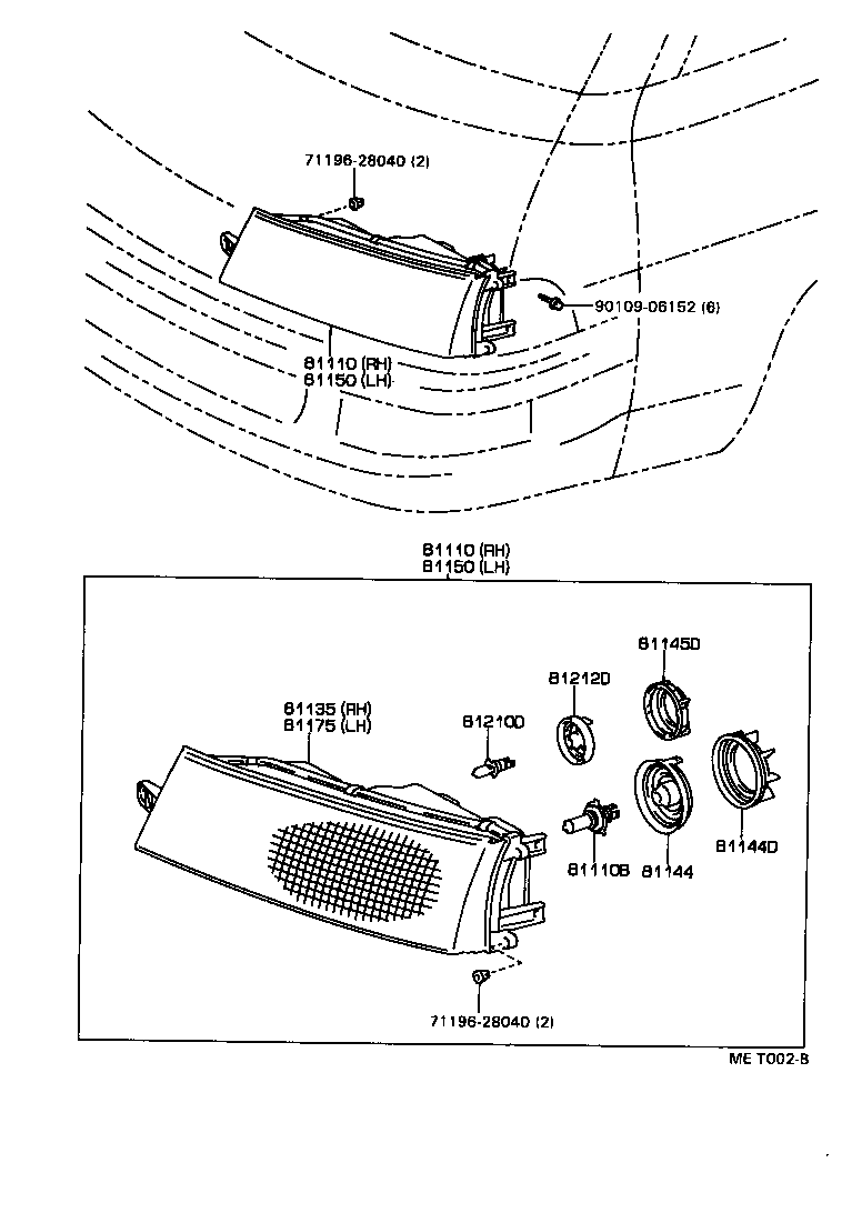 81150-28490 HEADLAMP ASSY, LH product image