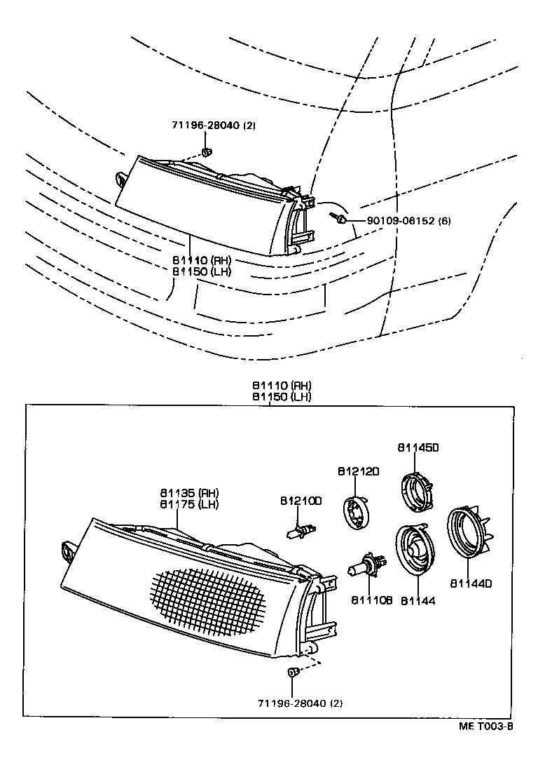 81150-28520 HEADLAMP ASSY, LH product image
