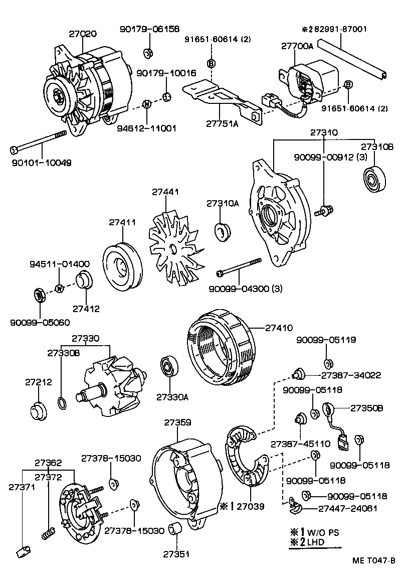 27060-64210 ALTERNATOR ASSY product image