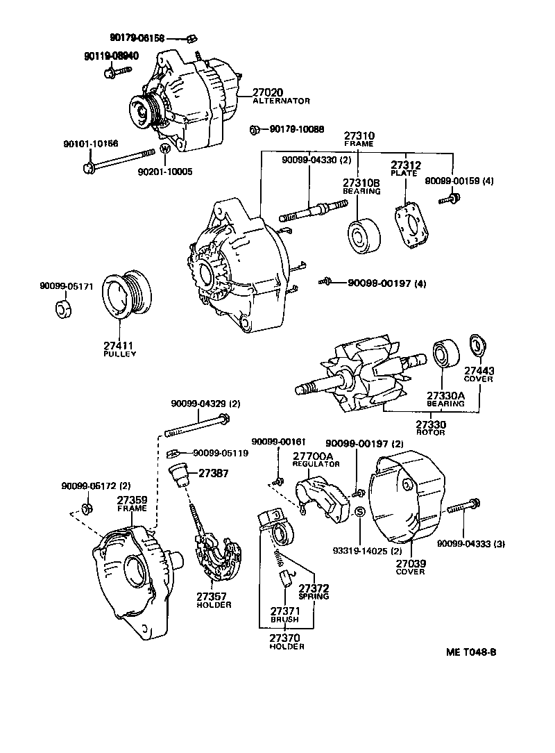 27310-64510 FRAME ASSY, DRIVE END, ALTERNATOR product image