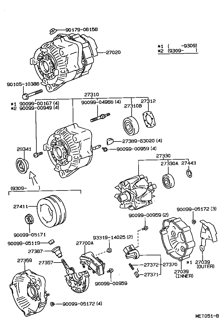 27060-64210 ALTERNATOR ASSY product image