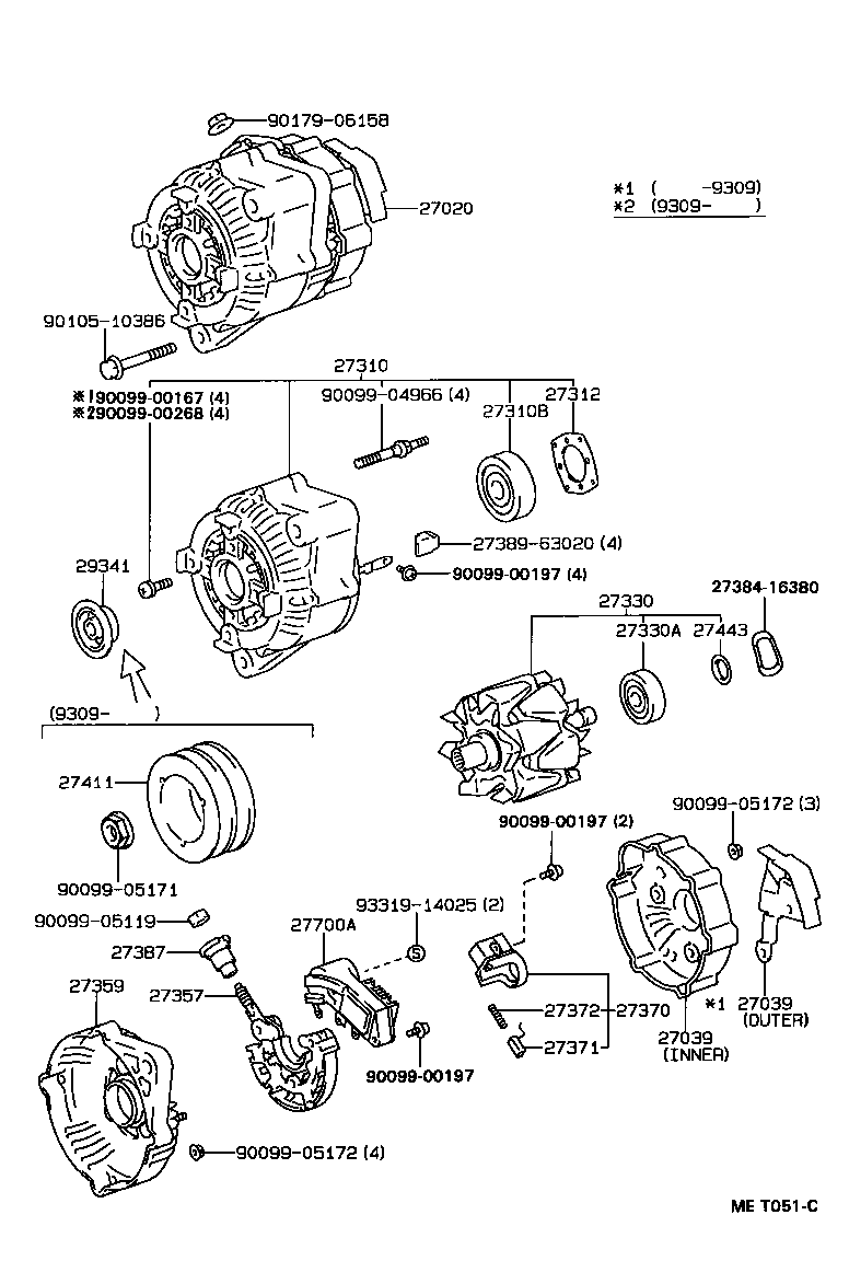 27310-64510 FRAME ASSY, DRIVE END, ALTERNATOR product image
