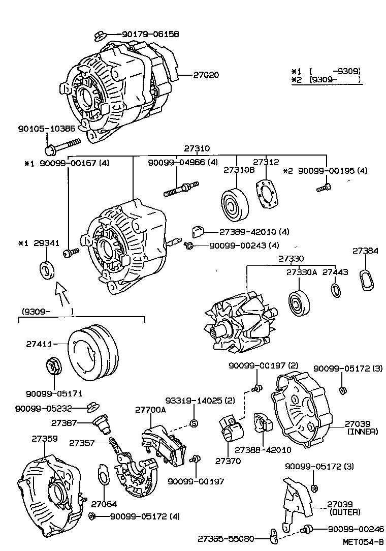 27310-64510 FRAME ASSY, DRIVE END, ALTERNATOR product image
