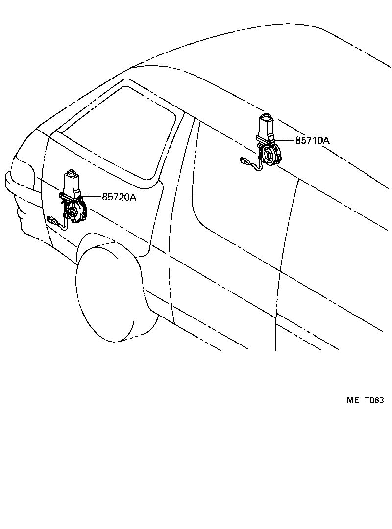 85710-28020 MOTOR ASSY, POWER WINDOW REGULATOR, FRONT RH product image