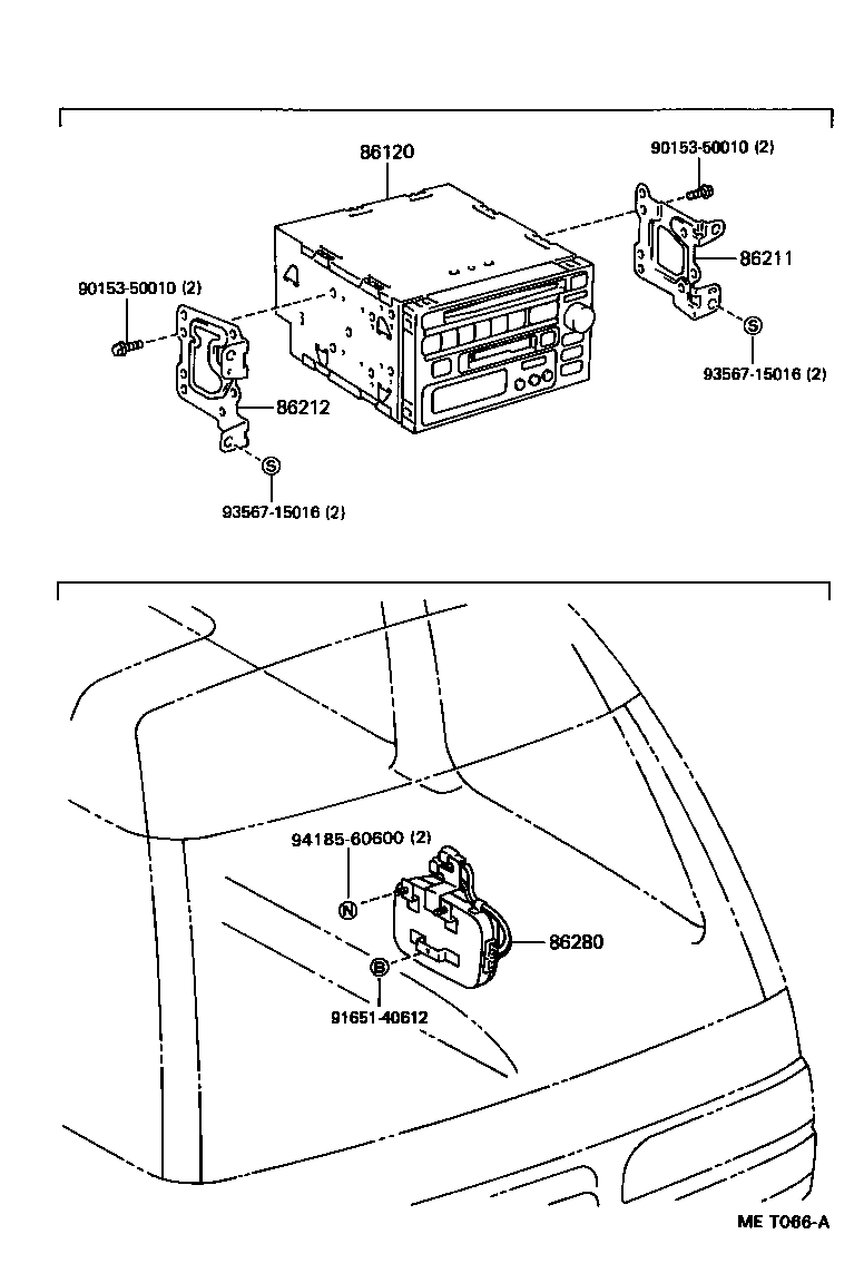 86280-28030 AMPLIFIER ASSY, STEREO COMPONENT product image