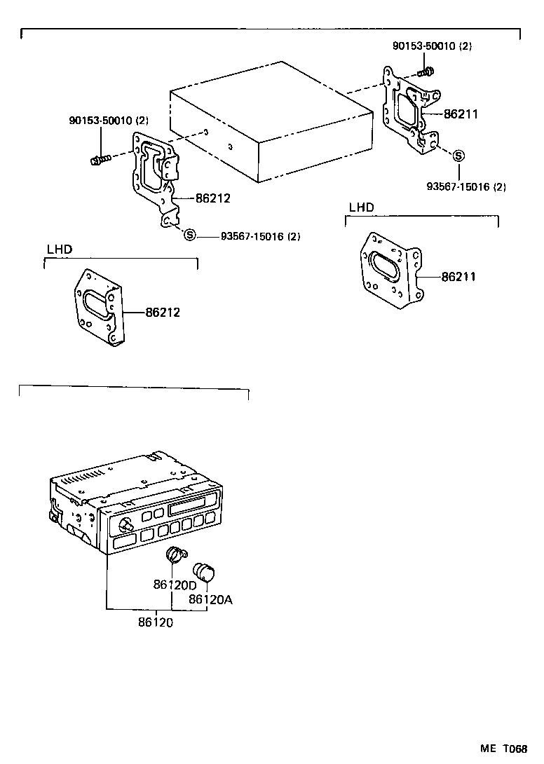 86212-28030 BRACKET, RADIO, NO.2 product image