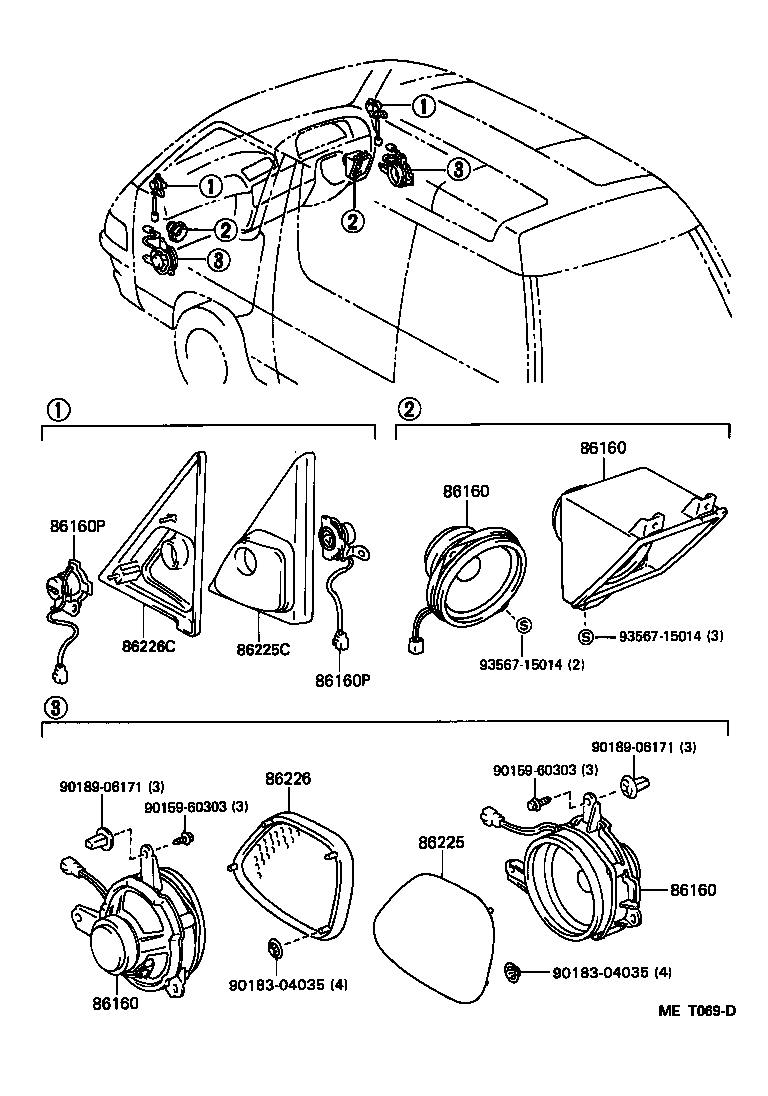 86160-28250 SPEAKER ASSY, REAR product image