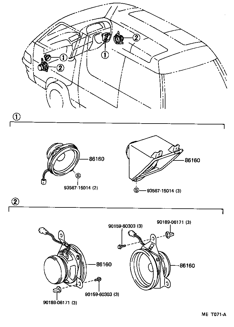 86150-28060 SPEAKER ASSY, FRONT NO.1 product image