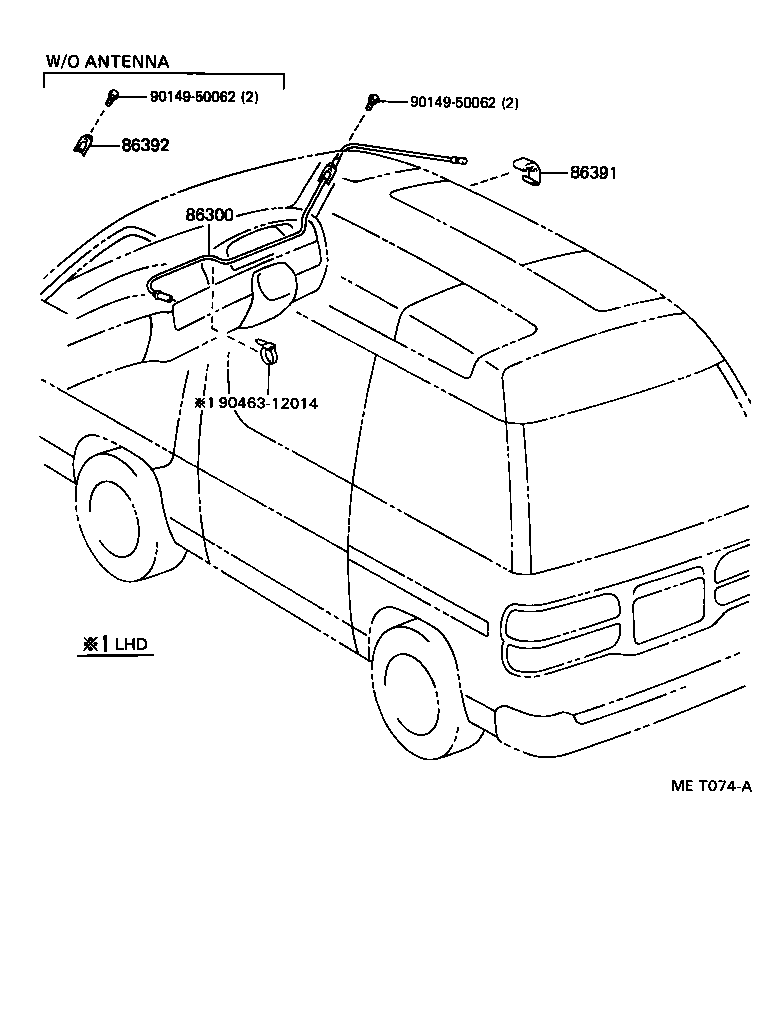 86300-28110 ANTENNA ASSY, W/HOLDER product image
