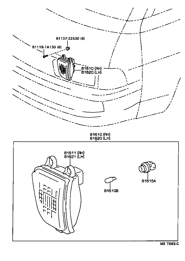 81611-28070 LENS, PARKING & CLEARANCE LAMP, RH product image